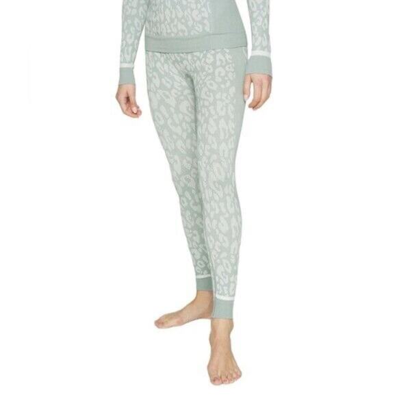 Sweaty Betty London Women's Blue Leopard Paint Jacquard Base Layer Legging Sz Sm - Picture 1 of 5